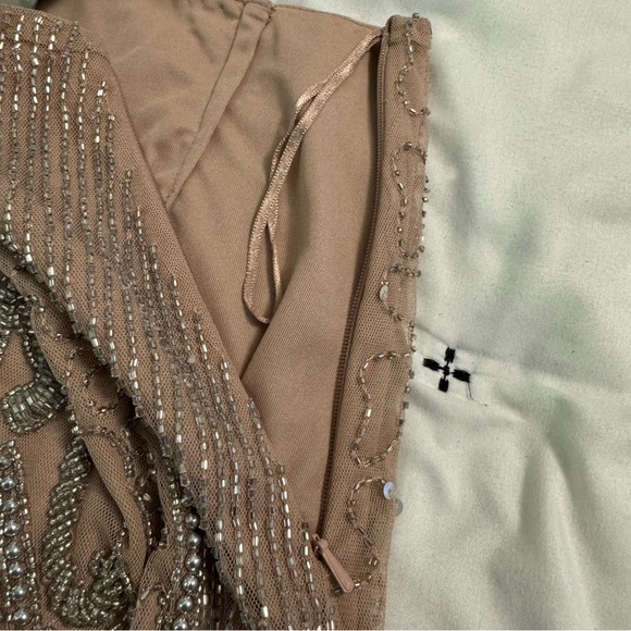 ASOS DESIGN Women’s Embellished Sequins Festival Beaded Fringe Mini Skirt Size 6 - Picture 8 of 11